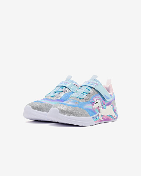 Skechers Unicorn Chaser Küçük Kız Çocuk Gri Işıklı Spor Ayakkabı 302298N SMLT-2