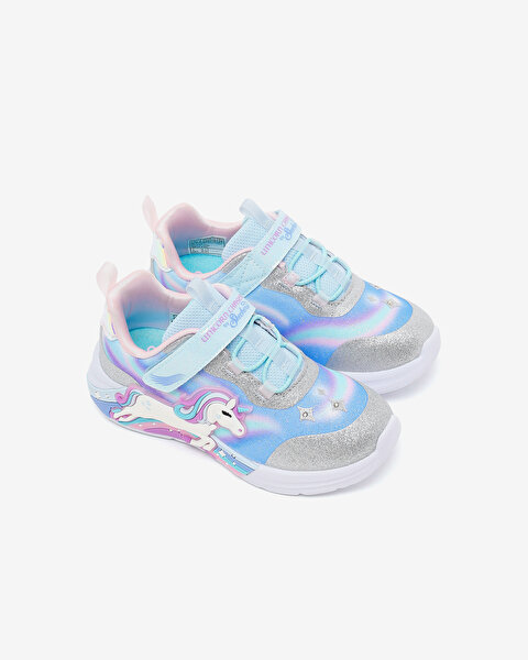 Skechers Unicorn Chaser Küçük Kız Çocuk Gri Işıklı Spor Ayakkabı 302298N SMLT-4