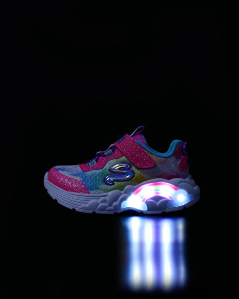 Skechers Rainbow Racer Küçük Kız Çocuk Pembe Işıklı Spor Ayakkabı 302300N PKMT-10