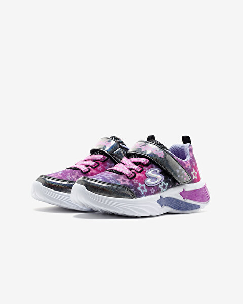 Skechers Star Sparks Küçük Kız Çocuk Siyah Işıklı Spor Ayakkabı 302324N BKMT-2