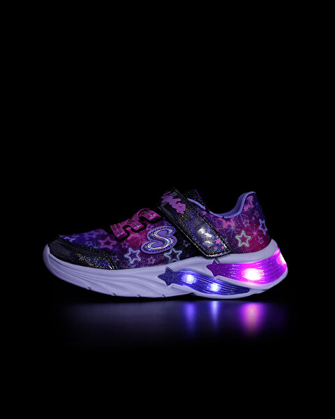 Skechers Star Sparks Küçük Kız Çocuk Siyah Işıklı Spor Ayakkabı 302324N BKMT-10