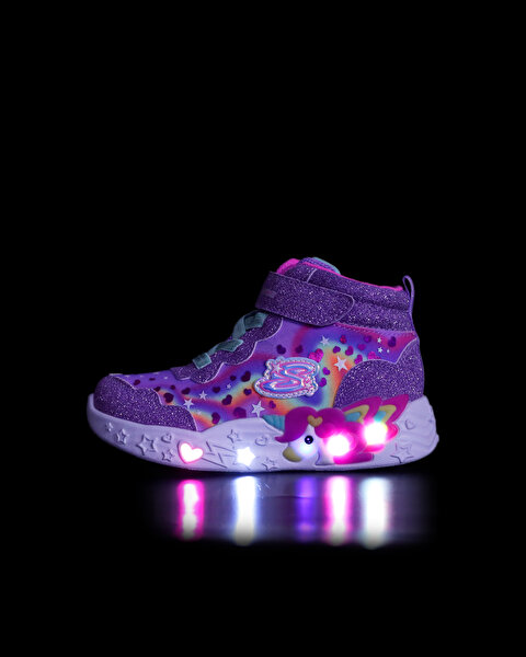 Skechers Unicorn Charmer  -  Lil Magical Küçük Kız Çocuk Mor Işıklı Bot 302331N LVMT-11
