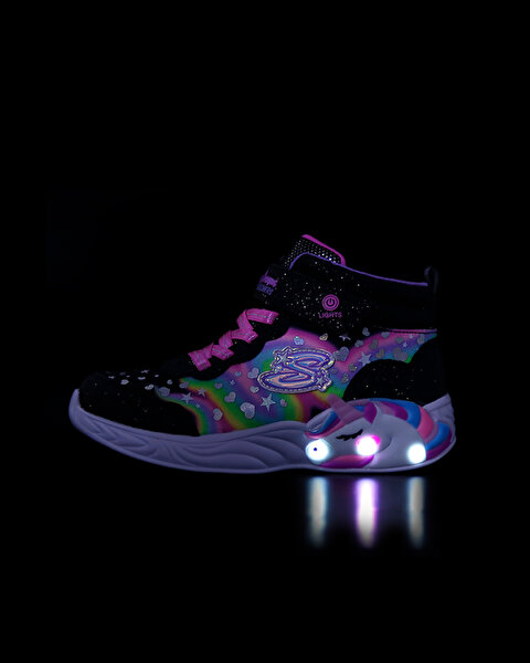 Skechers Unicorn Dreams - Magical Dreame Büyük Kız Çocuk Siyah Işıklı Bot 302332L BKMT-10