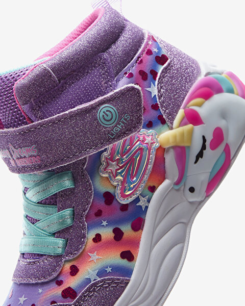 Skechers Unicorn Dreams Büyük Kız Çocuk Mor Işıklı Bot 302332L LVMT-7