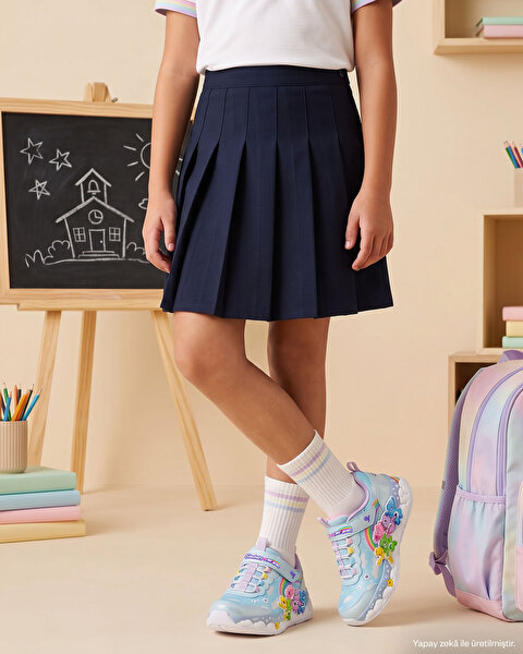Hugs N Snugs Büyük Kız Çocuk Mavi Işıklı Spor Ayakkabı 302390L BLMT