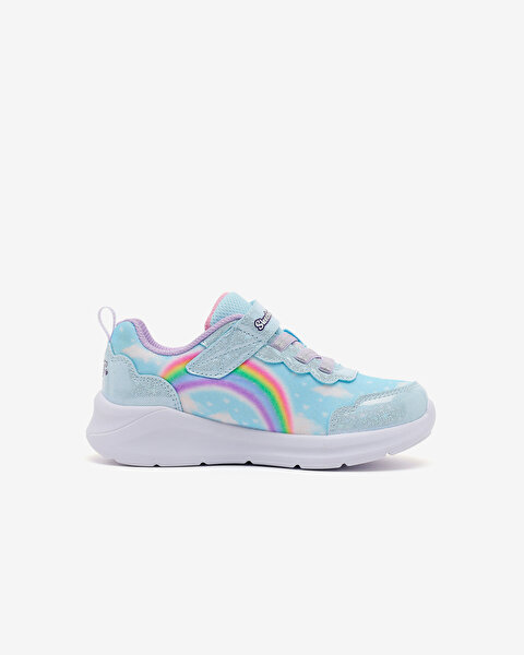 Skechers Lil Snugs Küçük Kız Çocuk Mavi Işıklı Spor Ayakkabı 302392N BLMT-2