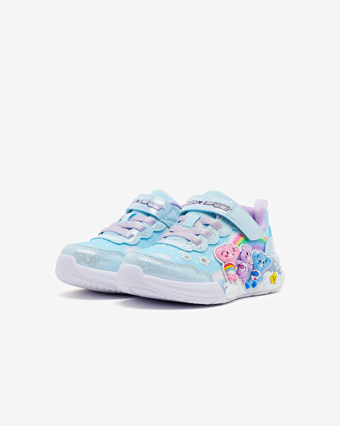 Skechers Lil Snugs Küçük Kız Çocuk Mavi Işıklı Spor Ayakkabı 302392N BLMT-3