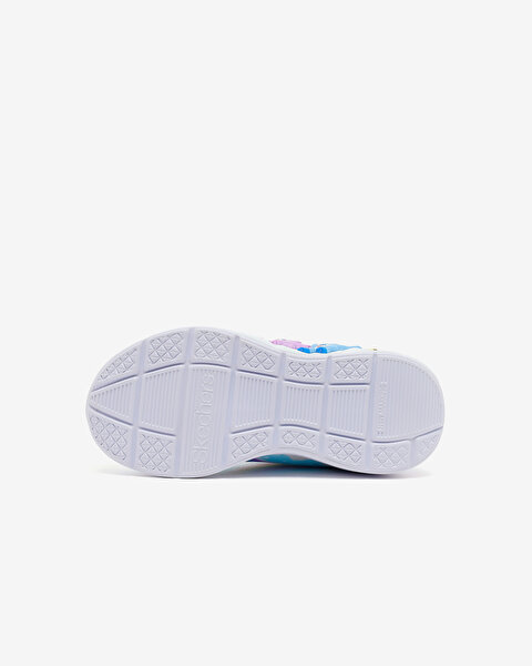 Skechers Lil Snugs Küçük Kız Çocuk Mavi Işıklı Spor Ayakkabı 302392N BLMT-4