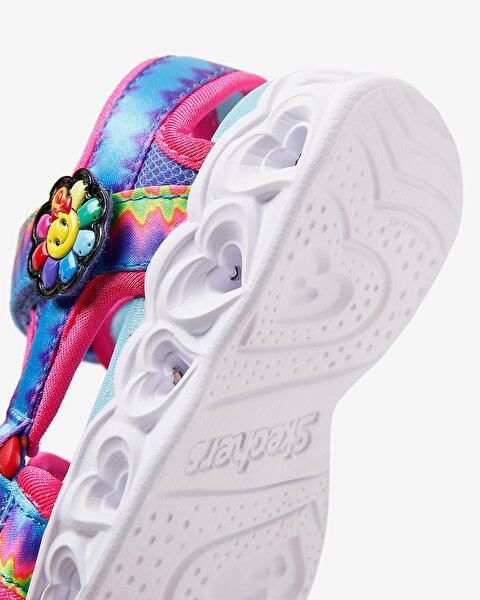 Skechers Heart Lights Sandals Küçük Kız Çocuk Çok Renkli Işıklı Sandalet 302675N MLT-6