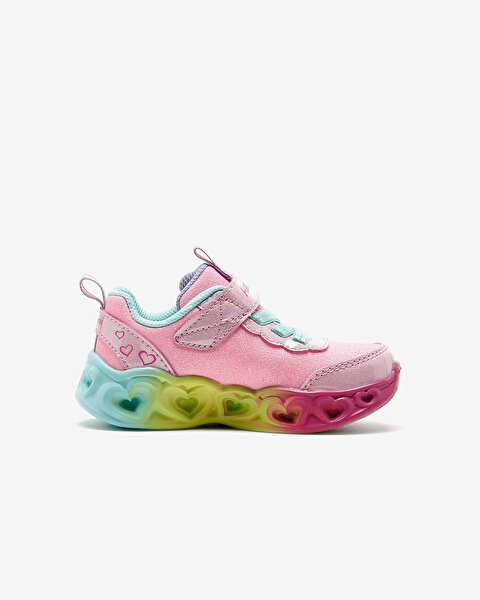 Skechers Heart Lights  -  Color Joyful Küçük Kız Çocuk Pembe Işıklı Spor Ayakkabı 302684N PKMT-2