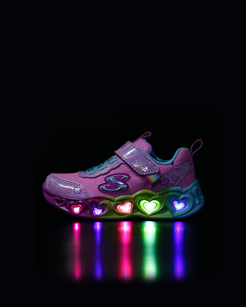 Skechers Heart Lights  -  Color Joyful Küçük Kız Çocuk Pembe Işıklı Spor Ayakkabı 302684N PKMT-10