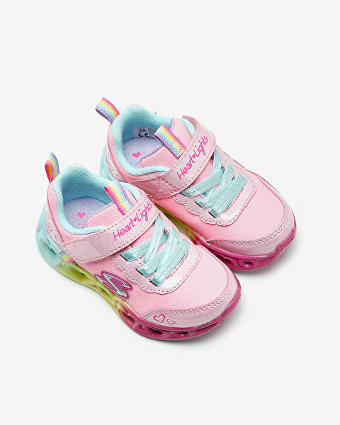 Skechers Heart Lights  -  Color Joyful Küçük Kız Çocuk Pembe Işıklı Spor Ayakkabı 302684N PKMT-6
