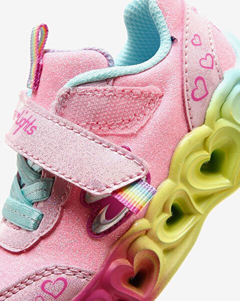 Skechers Heart Lights  -  Color Joyful Küçük Kız Çocuk Pembe Işıklı Spor Ayakkabı 302684N PKMT-7