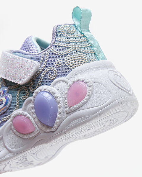 Skechers Princess Wishes Küçük Kız Çocuk Mor Işıklı Spor Ayakkabı 302686N LVMT-7