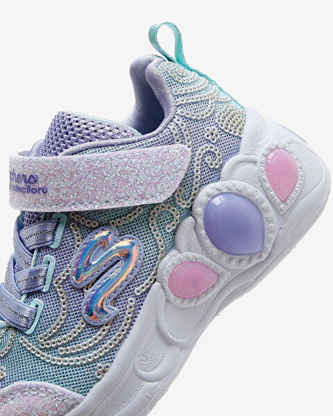 Skechers Princess Wishes Küçük Kız Çocuk Mor Işıklı Spor Ayakkabı 302686N LVMT-9