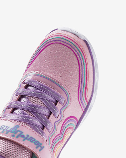 Skechers Heart Lights  -  Retro Hearts Büyük Kız Çocuk Pembe Işıklı Spor Ayakkabı 302689L LPMT-9