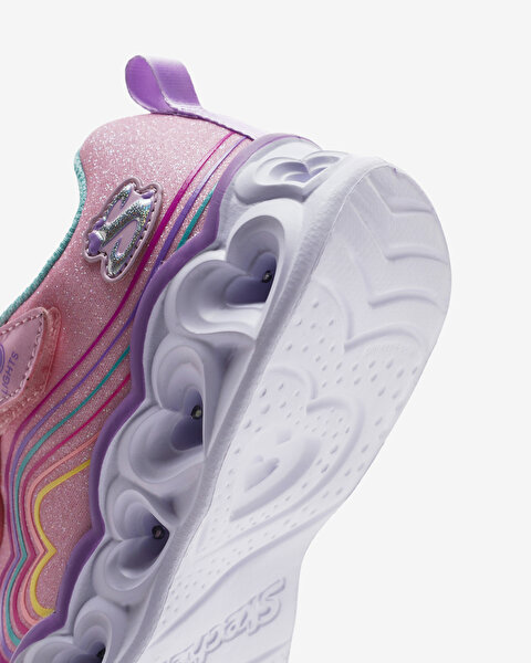 Skechers Heart Lights  -  Retro Hearts Büyük Kız Çocuk Pembe Işıklı Spor Ayakkabı 302689L LPMT-10