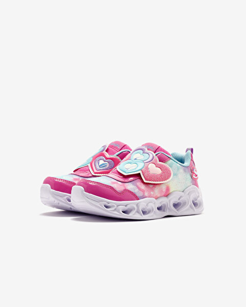 Skechers Heart Lights - Lovin Reflection Küçük Kız Çocuk Pembe Işıklı Spor Ayakkabı 302693N PKTQ-3