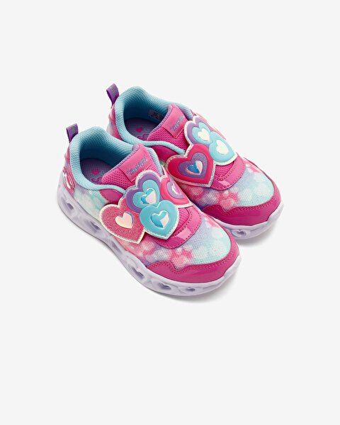 Skechers Heart Lights - Lovin Reflection Küçük Kız Çocuk Pembe Işıklı Spor Ayakkabı 302693N PKTQ-6