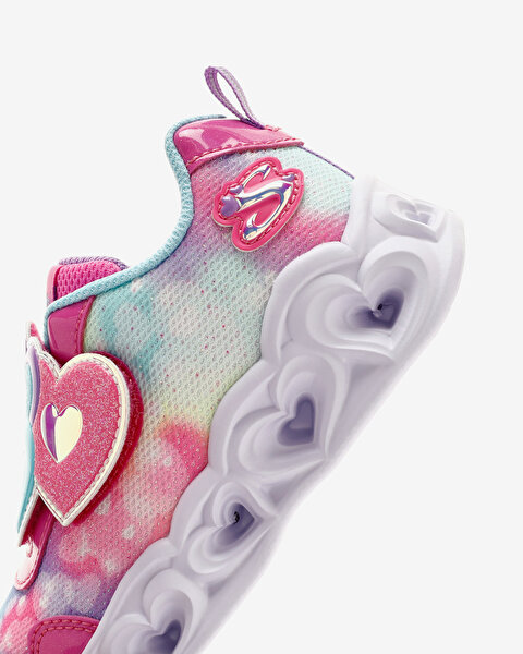 Skechers Heart Lights - Lovin Reflection Küçük Kız Çocuk Pembe Işıklı Spor Ayakkabı 302693N PKTQ-7