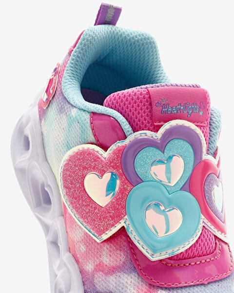 Skechers Heart Lights - Lovin Reflection Küçük Kız Çocuk Pembe Işıklı Spor Ayakkabı 302693N PKTQ-9