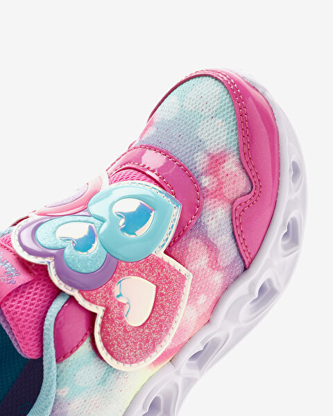 Skechers Heart Lights - Lovin Reflection Küçük Kız Çocuk Pembe Işıklı Spor Ayakkabı 302693N PKTQ-10