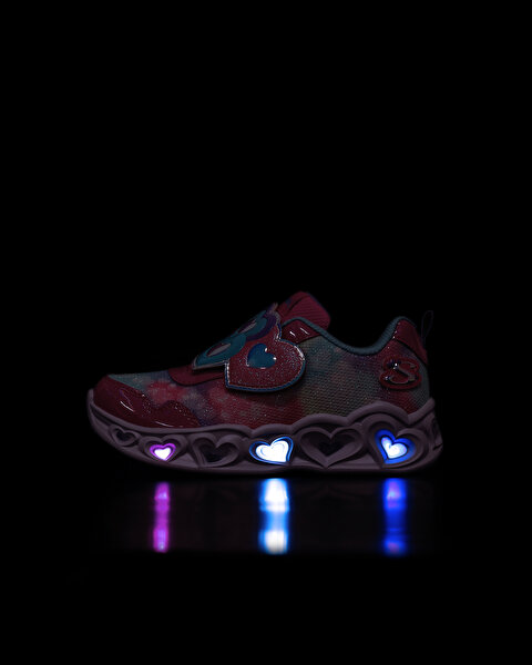 Skechers Heart Lights - Lovin Reflection Küçük Kız Çocuk Pembe Işıklı Spor Ayakkabı 302693N PKTQ-11