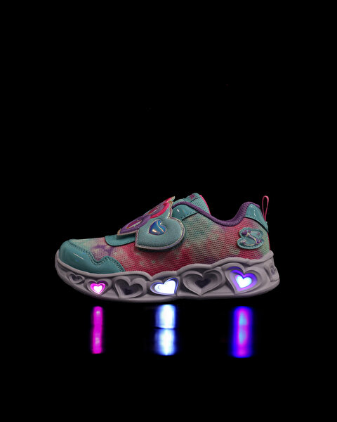 Skechers Heart Lights-lovin Reflection Küçük Kız Çocuk Mor Işıklı Spor Ayakkabı 302693N TQLV-8