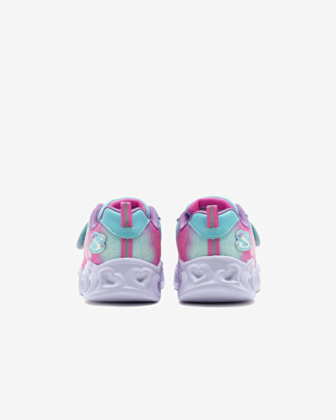 Skechers Heart Lights-lovin Reflection Küçük Kız Çocuk Mor Işıklı Spor Ayakkabı 302693N TQLV-5