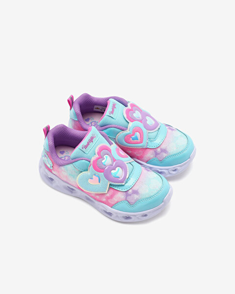 Skechers Heart Lights-lovin Reflection Küçük Kız Çocuk Mor Işıklı Spor Ayakkabı 302693N TQLV-6