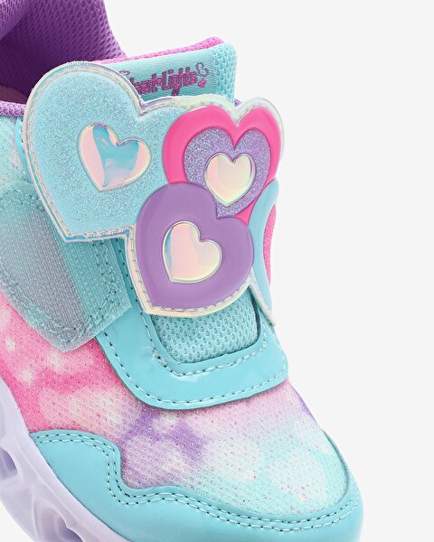 Skechers Heart Lights-lovin Reflection Küçük Kız Çocuk Mor Işıklı Spor Ayakkabı 302693N TQLV-7