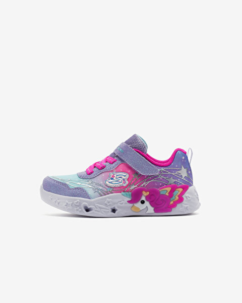 Skechers Unicorn Charmer - Lil Stellar Küçük Kız Çocuk Mor Işıklı Spor Ayakkabı 302694N LVHP