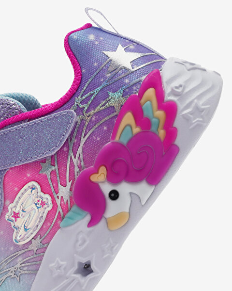 Skechers Unicorn Charmer - Lil Stellar Küçük Kız Çocuk Mor Işıklı Spor Ayakkabı 302694N LVHP-7