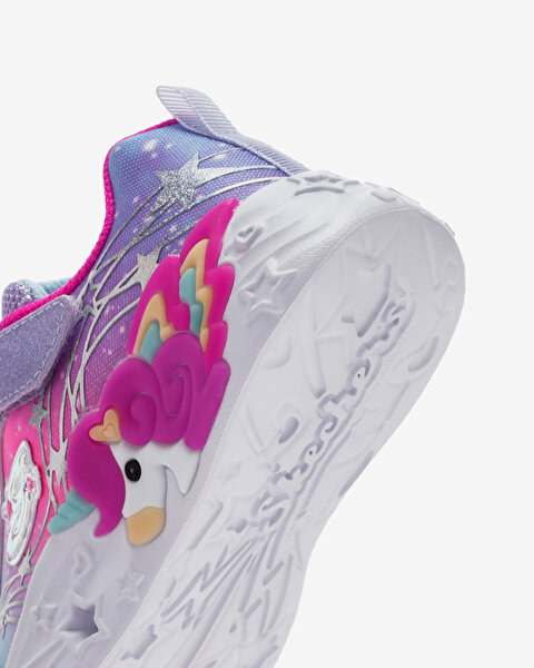 Skechers Unicorn Charmer - Lil Stellar Küçük Kız Çocuk Mor Işıklı Spor Ayakkabı 302694N LVHP-8