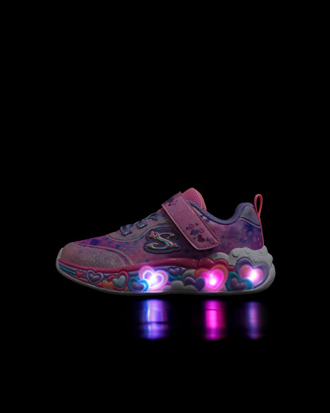 Skechers Eternal Heart Lights Küçük Kız Çocuk Pembe Işıklı Spor Ayakkabı 302696N LPMT-9