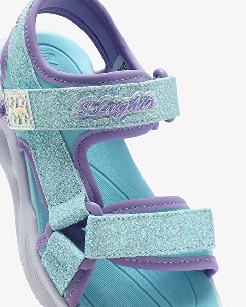 Skechers Sola Glow Sandal Büyük Kız Çocuk Mavi Işıklı Sandalet 303024L LBLV-7