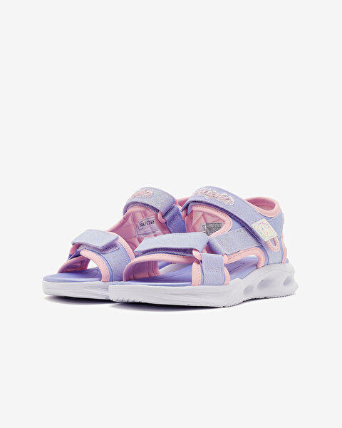 Skechers Sola Glow Sandal Büyük Kız Çocuk Mor Işıklı Sandalet 303024L LVLP-3