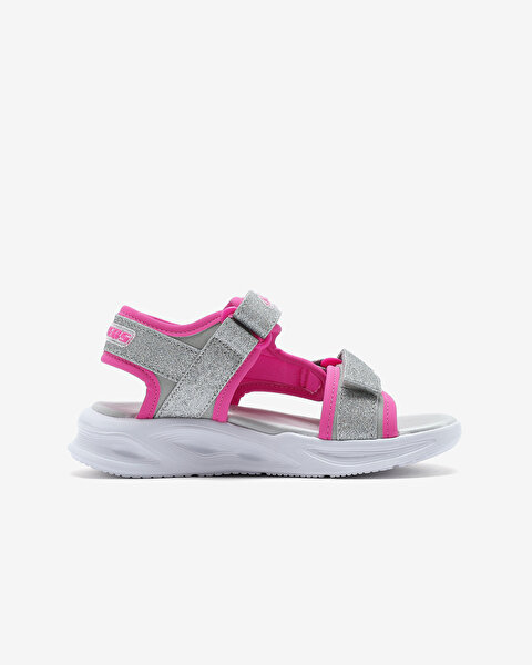 Skechers Sola Glow Sandal Büyük Kız Çocuk Gri Işıklı Sandalet 303024L SLHP-2