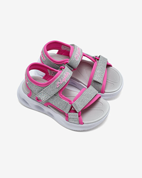 Skechers Sola Glow Sandal Büyük Kız Çocuk Gri Işıklı Sandalet 303024L SLHP-6