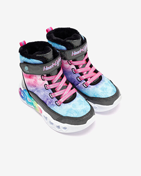 Skechers Infinite Heart Lights - Lovin Hearts Büyük Kız Çocuk Siyah Işıklı Bot 303054L BKMT-4