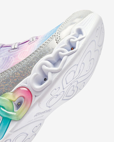 Skechers Infinite Heart Lights - Lovin Hearts Büyük Kız Çocuk Gri Işıklı Bot 303054L SMLT-12