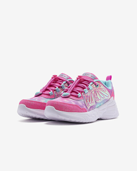 Skechers Dream Racer - Wing Brites Büyük Kız Çocuk Pembe Işıklı Spor Ayakkabı 303055L PKTQ-3
