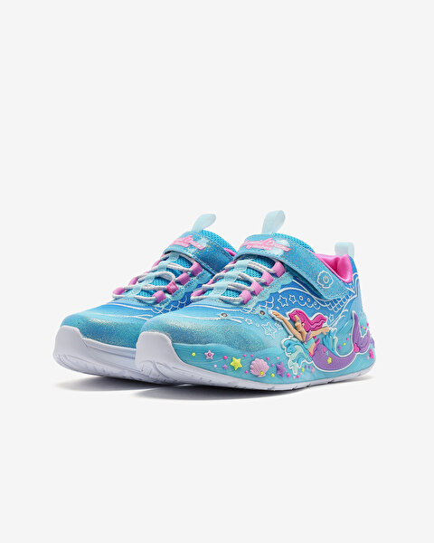 Skechers Mermaid Dreams Büyük Kız Çocuk Mavi Işıklı Spor Ayakkabı 303060L BLMT-3