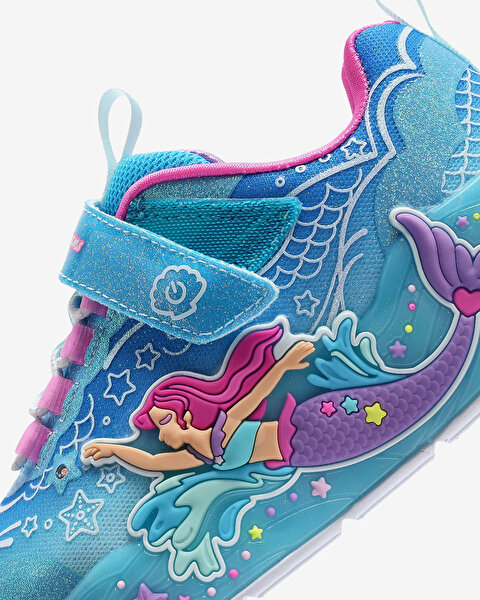 Skechers Mermaid Dreams Büyük Kız Çocuk Mavi Işıklı Spor Ayakkabı 303060L BLMT-7