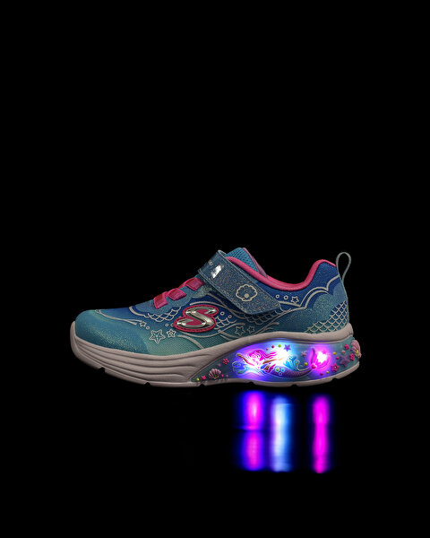 Skechers My Dreamers - Lil Mermaid Küçük Kız Çocuk Mavi Işıklı Spor Ayakkabı 303061N BLMT-8