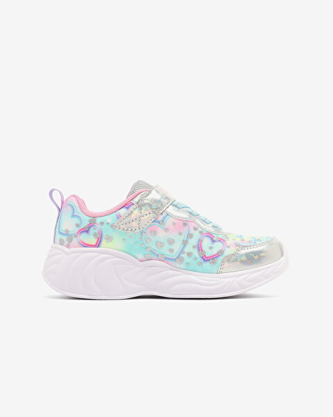 Skechers Unicorn Dreams Heart Sparkles Büyük Kız Çocuk Gri Işıklı Spor Ayakkabı 303063L SMLT-1