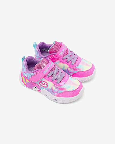 Skechers Unicorn Charmer Lil Heart Sparkles Küçük Kız Çocuk Pembe Işıklı Spor Ayakkabı 303064N PKMT-5