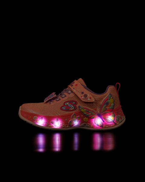 Butterfly Bliss Büyük Kız Çocuk Pembe Işıklı Spor Ayakkabı 303065L LPMT
