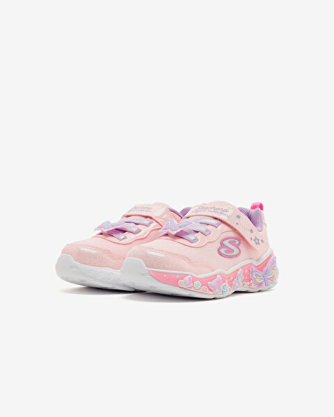 Skechers Lil Butterfly Bliss Küçük Kız Çocuk Pembe Işıklı Spor Ayakkabı 303066N LPMT-3