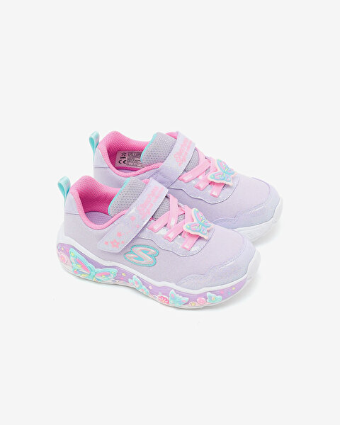Skechers Lil Butterfly Bliss Küçük Kız Çocuk Mor Işıklı Spor Ayakkabı 303066N LVMT-4